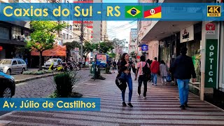 Caxias do Sul  RS  Av Júlio de Castilhos  Agosto 2023  4K [upl. by Blackington]