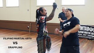 KNIFE DEFENSE Filipino Martial Artist VS Grappler [upl. by Aicilanna]