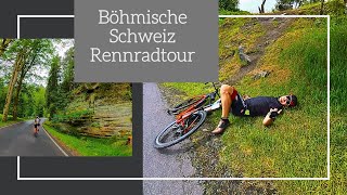 Rennradtour Böhmische Schweiz  das hatte ich nicht erwartet und warum André auf einmal am Boden lag [upl. by Valencia619]