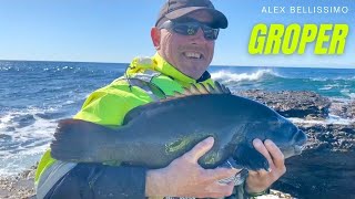 Groper fishing off Sydney rocks [upl. by Alia]