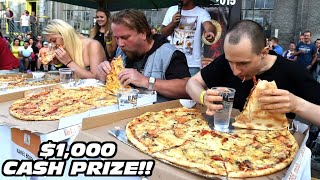 1000 Pizza Eating Contest vs Kate Ovens and Other Top Eaters [upl. by Ametaf356]