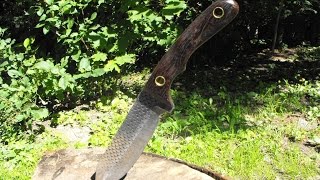 Blacksmithing Knifemaking  Forging A Rasp Chopper Knife From A Farriers Rasp  Part 2 [upl. by Neehar]