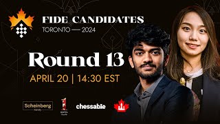 Round 13 FIDE Candidates amp Womens Candidates [upl. by Liuqnoj]