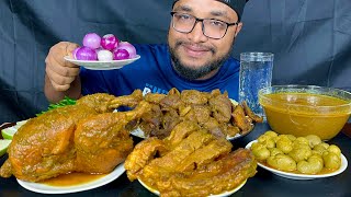 SPICY MUTTON BOTI CURRY WHOLE CHICKEN CURRY FISH CURRY AND GOAT KIDNEY WITH RICE INDIAN FOOD EATS [upl. by Theodor]