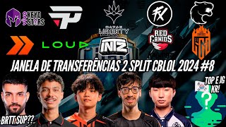 JANELA de TRANSFERÊNCIAS CBLOL 2024 8  BRTT SUPORTE NOVOS KR CHEGANDO MARVIN no CBLOL [upl. by Romito]