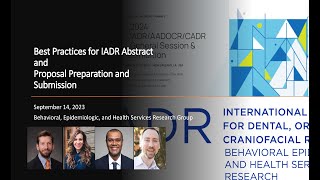 Best Practices for IADR Abstract and Proposal Preparation and Submission [upl. by Fadiman]