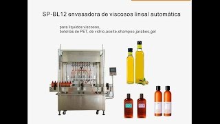 envasadora de liquidos viscosos en botellas lineal automática [upl. by Lolande]