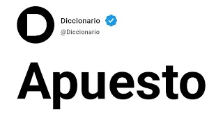 Apuesto Significado En Español [upl. by Adnavoj]