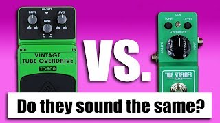 Ibanez TS Mini TubeScreamer vs Behringer TO800 behringer ibanez [upl. by Anier]