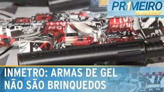 Perigo INMETRO emite alerta para “arminhas de gel”  Primeiro Impacto 211024 [upl. by Kela264]