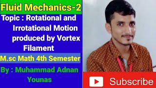 Rotational and Irrotational Motion produced by Vortex Filament [upl. by Shirlee]