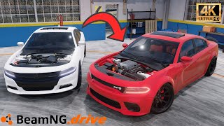 BUILDING A HELLCAT SWAPPED CHARGER SXT  BeamNGdrive [upl. by Annaicul]