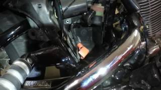 VT600C HONDA shadow 2007 battery installation [upl. by Lynnelle]