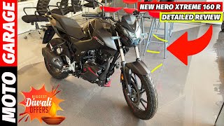 All New Hero Xtreme 160R Stealth Black Detail Review  Hero xtreme 160R 2V [upl. by Adaminah667]