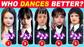 Who Dances Better Wednesday Dance Edition 🖤💃 Salish Matter Like Nastya Jenna Ortega Payton Delu [upl. by Emanuele]