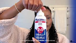 How To Use The Mucinex 2in1 Saline Nasal Spray  Mucinex [upl. by Stark]