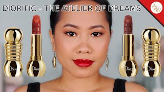 DIORIFIC  THE ATELIER OF DREAMS  rouge capucine taupe ispahan  REVIEW DEMO and SWATCHES [upl. by Dincolo]