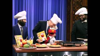 Chef Elmo Makes Waffle Grilled Cheese with Jimmy Fallon [upl. by Anaz850]