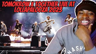 TOMORROW X TOGETHER Live at Lollapalooza 2023  REACTION [upl. by Olen]