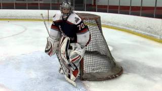 Ice Hockey Goalie Drill Push Stop Recovery Goalie Drill [upl. by Solohcin458]