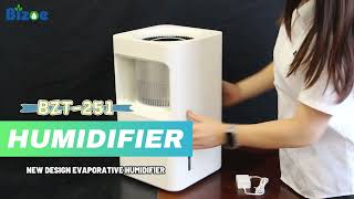 BIZOE  8L capacity Evaporative Humidifier with filter BZT251 [upl. by Nicolas56]