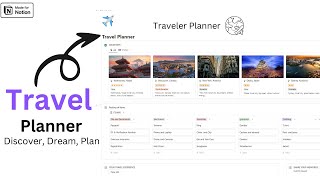 Notion Travel Planner  Free Download  Tutorial [upl. by Etteloiv]