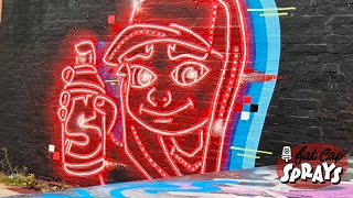 Glowing Subway Surfers Street Art  Fat Cap Sprays [upl. by Aleyak]