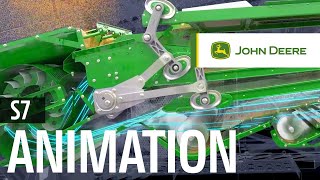 Nouvelle moissonneusebatteuse JOHN DEERE S7  présentation animée [upl. by Orlosky695]