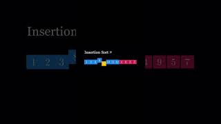 🔍 Master Insertion Sort in Seconds 🕒  Visual Algorithm Animation code algorithms [upl. by Shoshanna963]