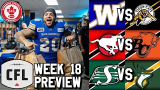 Week 18 Preview 2024 CFL Season [upl. by Vincent]