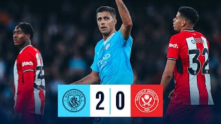 HIGHLIGHTS CITY COMPLETE UNBEATEN 2023 AT THE ETIHAD  Man City 21 Sheffield Utd [upl. by Eiram9]