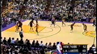 Knicks  Lakers 28031999  Knicks Lose Control Against Lakers [upl. by Allenod]