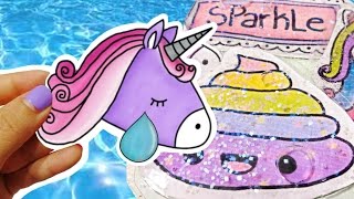 DIY Liquid Stickers Magical Water Bubble Unicorn Poop amp Rainbow [upl. by Abbi]