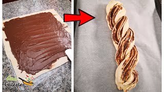 Întinzi Nutella peste foietaj şi obţii un adevărat deliciu Desert rapid cu puține ingrediente [upl. by Sunil166]