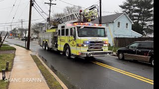 Hazlet Fire Department Ladder 39291 Responding 4324 [upl. by Drummond229]