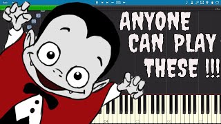 10 Spooky Songs for Halloween ANYONE Can Play On Piano  Tutorial [upl. by Reifel]