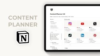 Ultimate Notion Content Planner template Free version includes [upl. by Mccallum312]