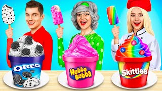 Me vs Grandma Cooking Challenge Cake Decorating Challenge Tricks by YUMMY JELLY [upl. by Baron]