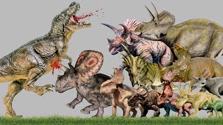 Horned Dinosaurs Size Comparison  Ceratopsian Dinosaurs  Beaked Dinosaurs [upl. by Llerrit]