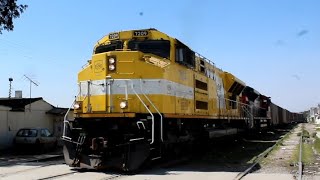 turno PueblaTepeaca al sur con una SD70ACT4 pasando la estación de Amozoc Puebla [upl. by Frederico73]