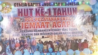 IBADAH HUT KE 1 GEREJA BAPTIS ANUGERAH POS PI AGAPE TIMIKA [upl. by Dempster]