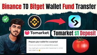 Binance To Bitget Wallet Transfer  binance to bitget wallet usdt transfer  tomarket airdrop [upl. by Haskins181]