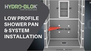 HYDRO BLOK Low Profile Shower Pan amp System Installation [upl. by Archambault]