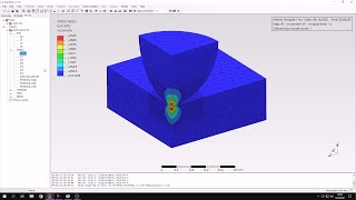 PrePoMax CalculiX FEA  Tutorial 10  Hertz contact [upl. by Zosima]