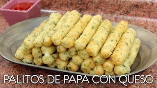 PALITOS de PAPA 🥔 con QUESO 🧀 un aperitivo fácil rico y ¡ADICTIVO 😱  Come como príncipe [upl. by Adnimra]