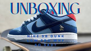 UNBOXING Nike SB Dunk Low Pro Why So Sad [upl. by Shurlocke]