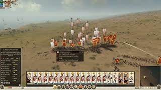 Total War Rome II  Grand Campaign Part09  Battle Of Thapsus  Against Carthage three Armies [upl. by Ahseenal870]