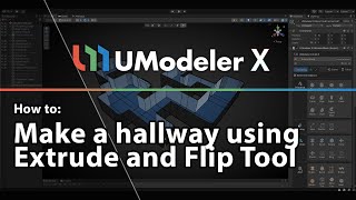 UModeler X  Unity  How to Create Hallway with Extrude and Flip Tool [upl. by Krenek604]