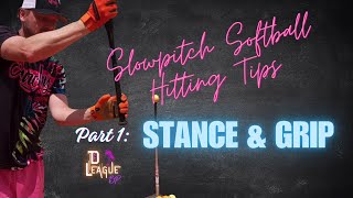 Slowpitch Softball Hitting Tips PT 1 Stance and Grip  How I improved my ugly softball swing [upl. by Reppiks]