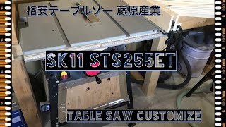 SK11 STS255ET テーブルソー カスタマイズ 2万円以下でこの性能は十分‼️自分で直すのも楽しいです [upl. by Anuat]